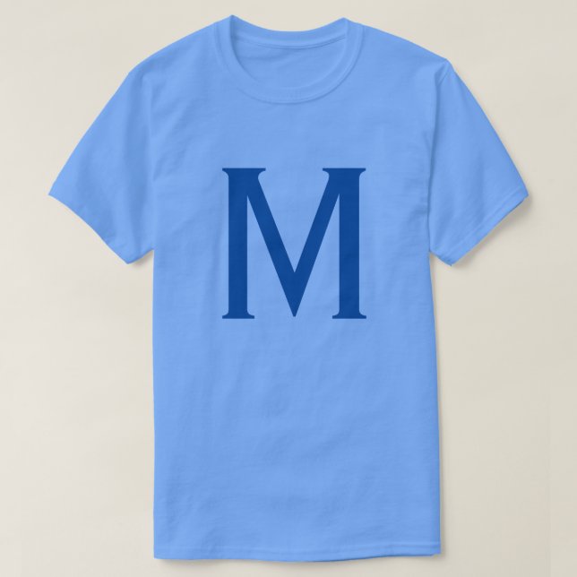 Initialer Name des Blue Monogram T-Shirt (Design vorne)