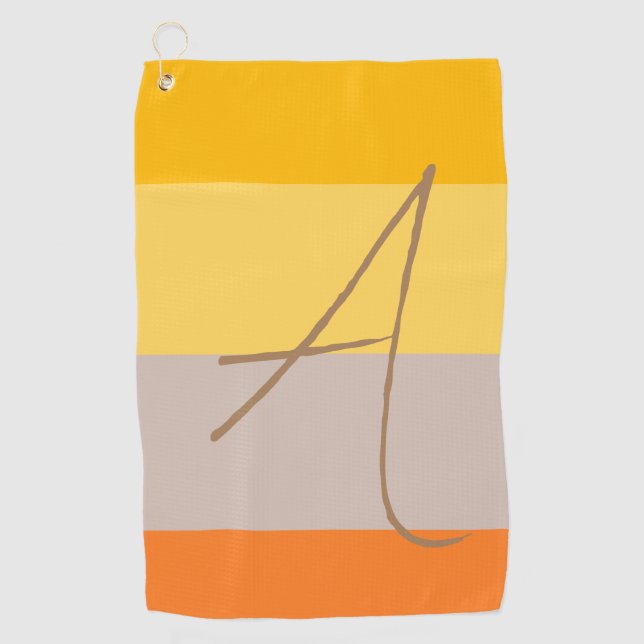 Initialer Name des modernen Monogrammes mit mehrer Golfhandtuch (Vorderseite)