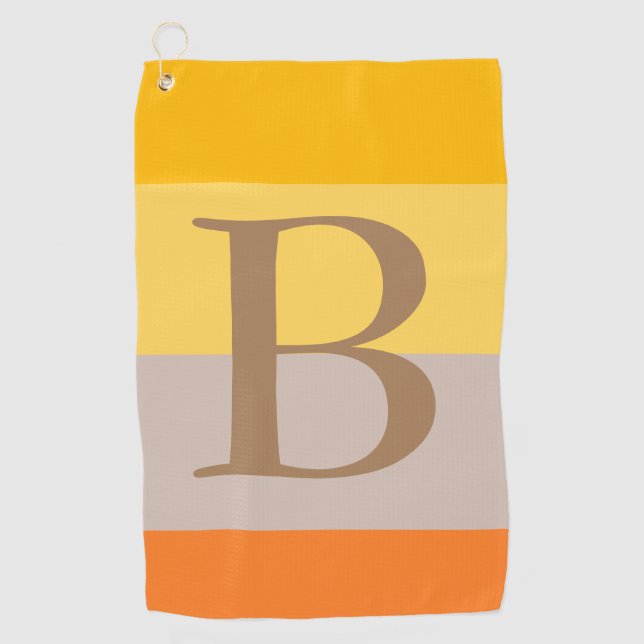 Initialer Name des modernen Monogrammes mit mehrer Golfhandtuch (Vorderseite)