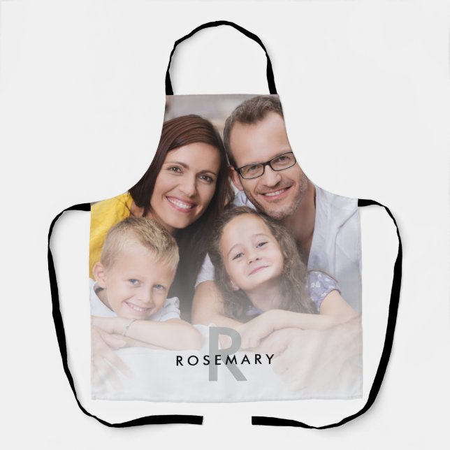 Initialer Name des Monogramms für das Foto Family  Schürze (Vorderseite)