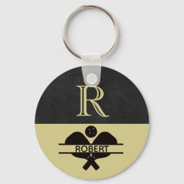 Initialer Name des Pickleball-Typ Schlüsselanhänger