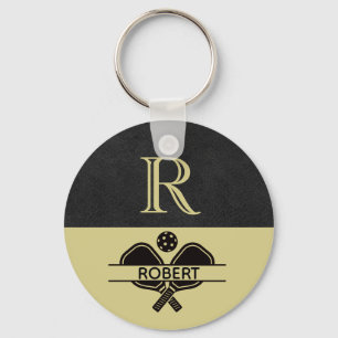 Initialer Name des Pickleball-Typ Schlüsselanhänger