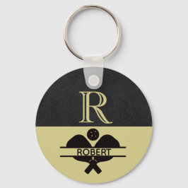 Initialer Name des Pickleball-Typ Schlüsselanhänger