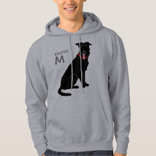 Initialer Name des Schwarzen Labradors Hoodie