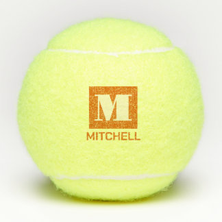 Initialer Name für das benutzerdefinierte Monogram Tennisbälle