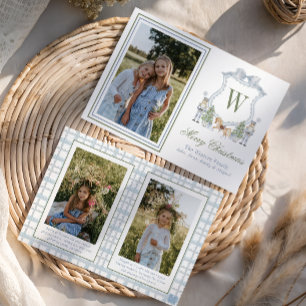 Initiales Nutcracker-Wappen-Foto für die Aquarellf Feiertagskarte