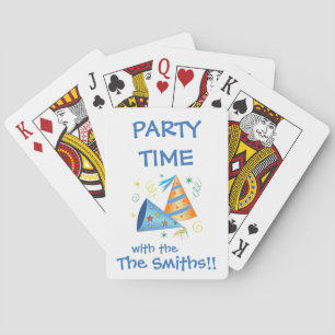 Initiales Party Hats Party Time Spielkarten