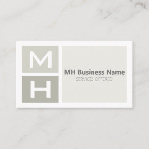 Initialized Grey Tone Blocks Visitenkarte