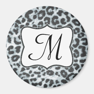Initialmagazin "Cheetah Spot Animal Print Monogram Magnet