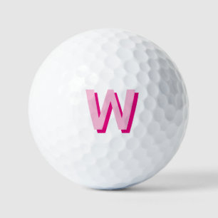 Initialmonogramm fett rosa und heiß rosa golfball