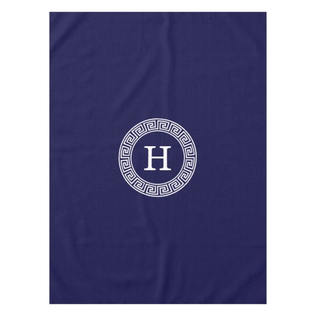 Initialmonogramm für den Navy Blue Whites griechis Tischdecke (Vorderseite)