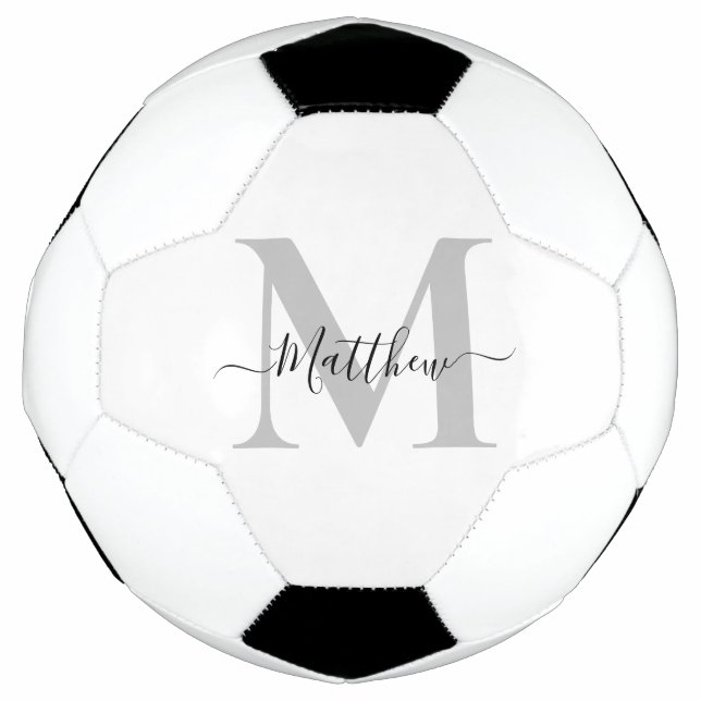 Initialname des Monogramms personalisieren Fußball (Vorderseite)