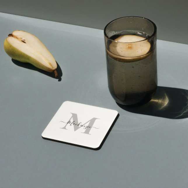 Initialname des Monogramms personalisieren Getränkeuntersetzer (Personalized monogram name beverage coaster)