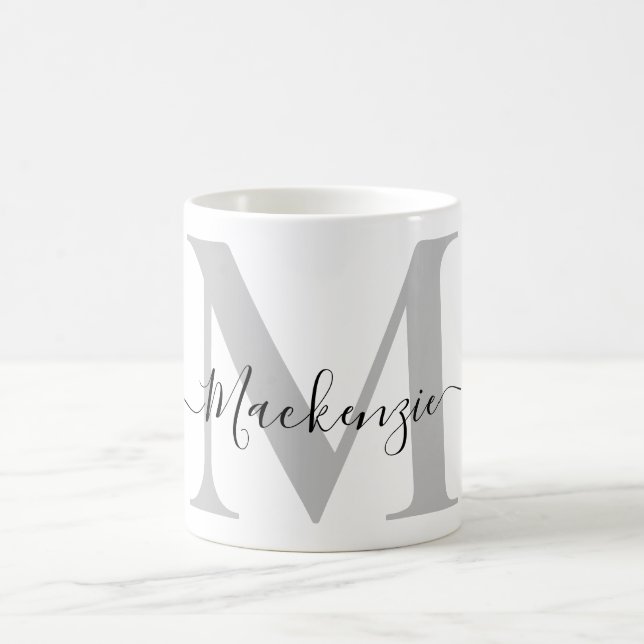 Initialname des Monogramms personalisieren Kaffeetasse (Mittel)