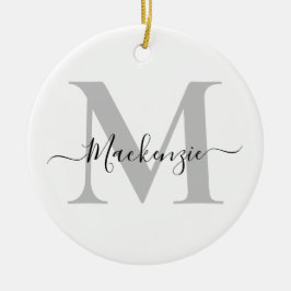 Initialname des Monogramms personalisieren Keramik Ornament