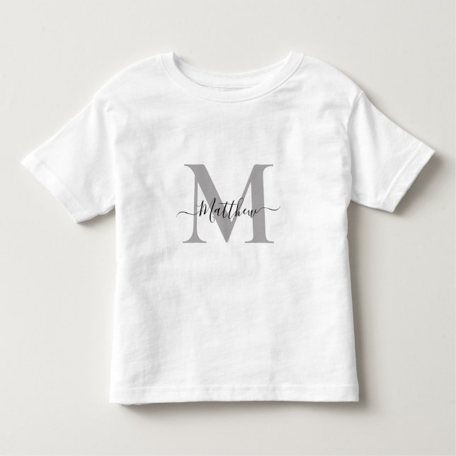 Initialname des Monogramms personalisieren Kleinkind T-shirt (Vorderseite)