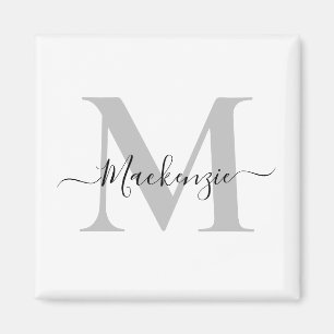 Initialname des Monogramms personalisieren Magnet