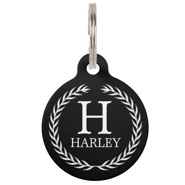 Initialname Dog Tag Haustiermarke (Vorderseite)