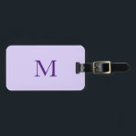 Initialname Geschenk für das Lila Monogramm von La Gepäckanhänger<br><div class="desc">Mit Monogramm Anfangs- und auch persönliche Daten wie Name,  Adresse,  Telefonnummer und E-Mail,  die Sie bearbeiten können. Entworfen mit attraktivem lila Hintergrund! Sie können die Farben nach Belieben ändern.</div>