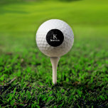 Initialname personalisiert golfball<br><div class="desc">Man Monogramm und Name erstellen Sie Ihre eigene Golf-Ball-Vorlage in Schwarz-Weiß. Sie können Hintergrund- und Textfarben ändern,  indem Sie die Option Anpassen auswählen. Es kann ein besonderes Geschenk für einen Freund,  Ehemann,  Sohn,  Vater,  Bräutigam,  Trauzeuge zum Geburtstag,  Hochzeit,  Weihnachten oder Abschluss sein.</div>