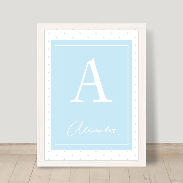 Initialname Personalisiert Monogramm-Kinderzimmer Poster (Von Creator hochgeladen)