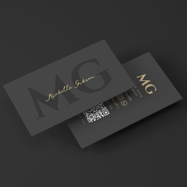 Initials Beruflich Social Media Marketing Visitenkarte (Initials Professional Social Media Marketing Business Card
)
