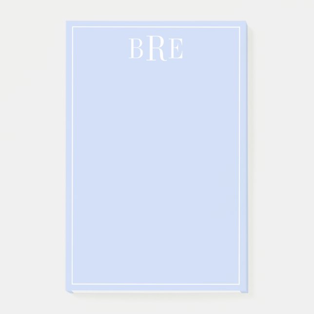 Initials Blue Post-it Klebezettel (Vorderseite)