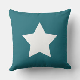 Initials colorful summer vibrant blue minimalist kissen