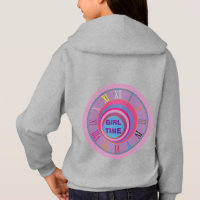 Initials Girl Time Clock Rosa Lila blaue Zahlen