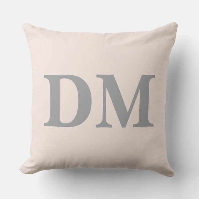 Initials modern elegant big letters Pink Kissen (Vorderseite)