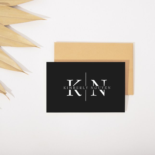 Initials Monogramm für moderne Elegantennamen Visitenkarte (Von Creator hochgeladen)