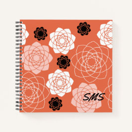 Initials Succulent Symmetry Terracota Notebook Notizbuch