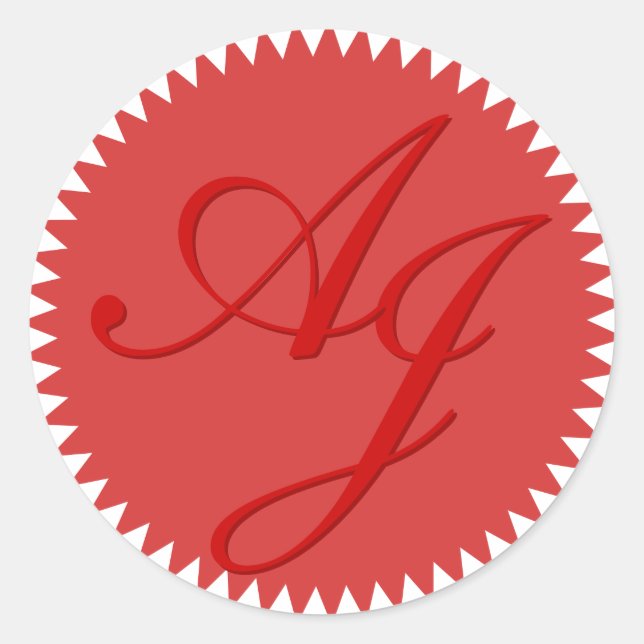 Initials Wedding Umschlag Aufkleber Stickers (Vorderseite)