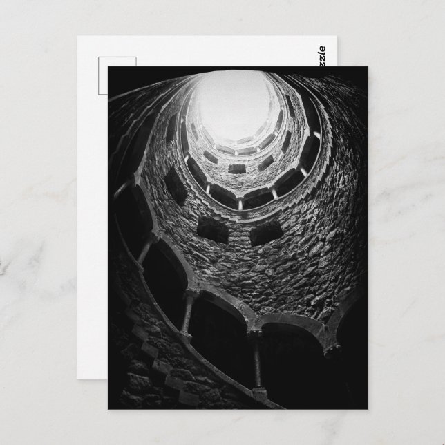 Initiation Well Regaleira Palace, Sintra, Portugal Postkarte (Vorne/Hinten)