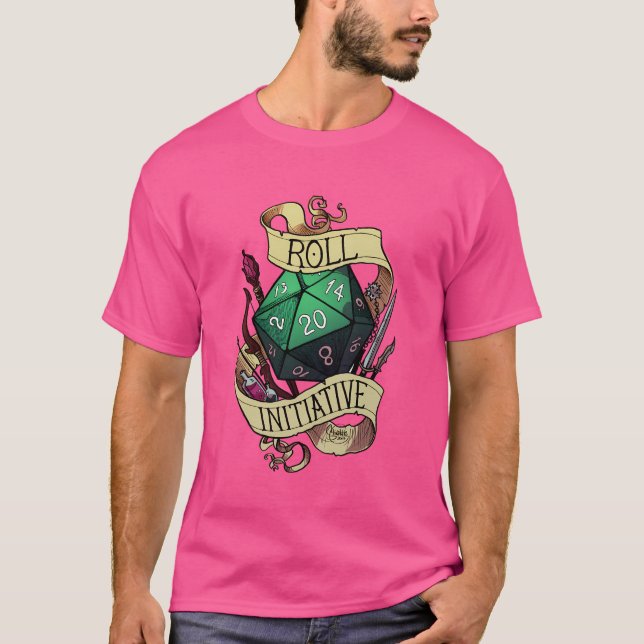 Initiative würfeln T-Shirt (Vorderseite)