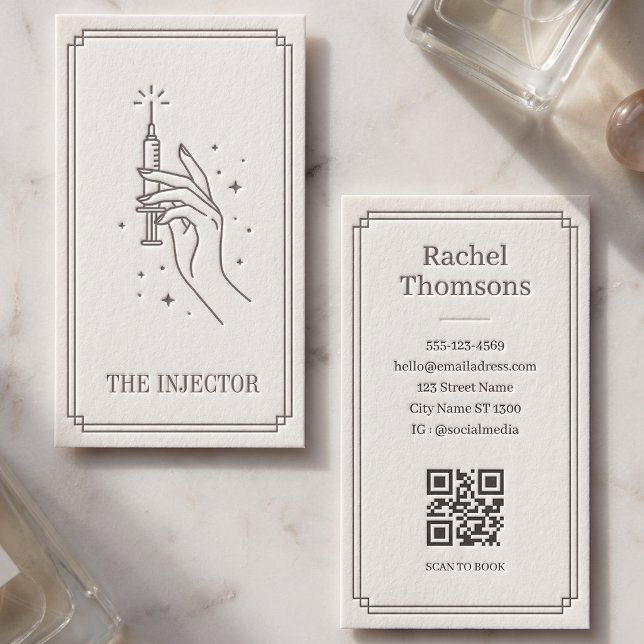 Injector Elfenbein Celestial Tarot QR Layout Visitenkarte (Von Creator hochgeladen)
