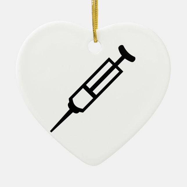 Injektionsspritze Keramik Ornament (Vorne)