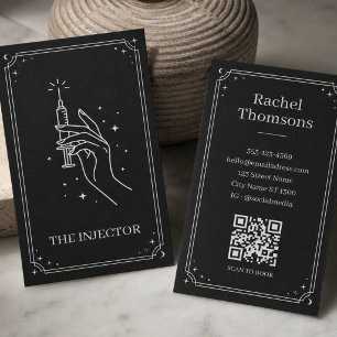 Injektor Schwarz Celestial Tarot QR Layout Visitenkarte