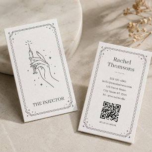 Injektor Schwarz Zellular Tarot Terminbuchung Visitenkarte