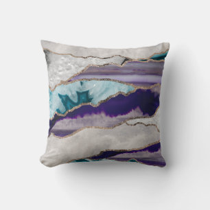 Ink Agate Gold Glitzer Glam #2 (Imitate Glitzer) # Kissen