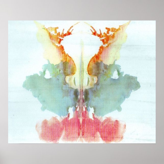 INK BLOT Psychologie Inkblot Test Neunter bloc Ror Poster (Vorne)