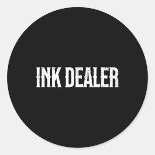 Ink Dealer Addict Tattoo Funny Tattooed Mama Tatto Runder Aufkleber