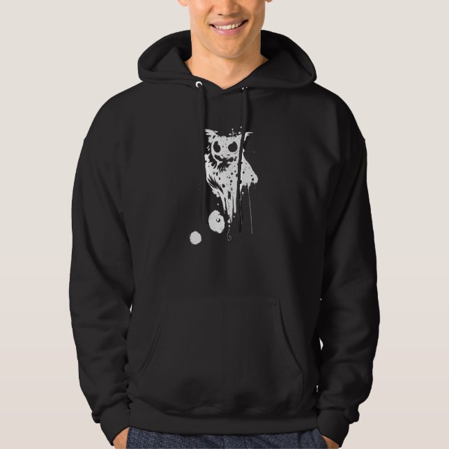 Ink Dripping Owl   Hoodie (Vorderseite)