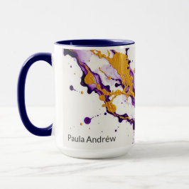 Ink & Gold Dance Fluid Motion Aesthetic Tasse