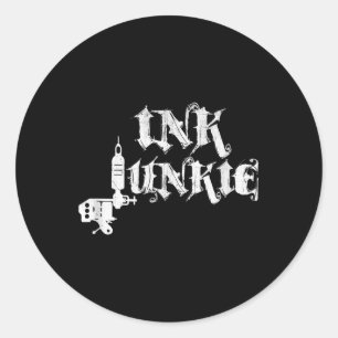 Ink Junkie Tattoo Artist Machine Runder Aufkleber