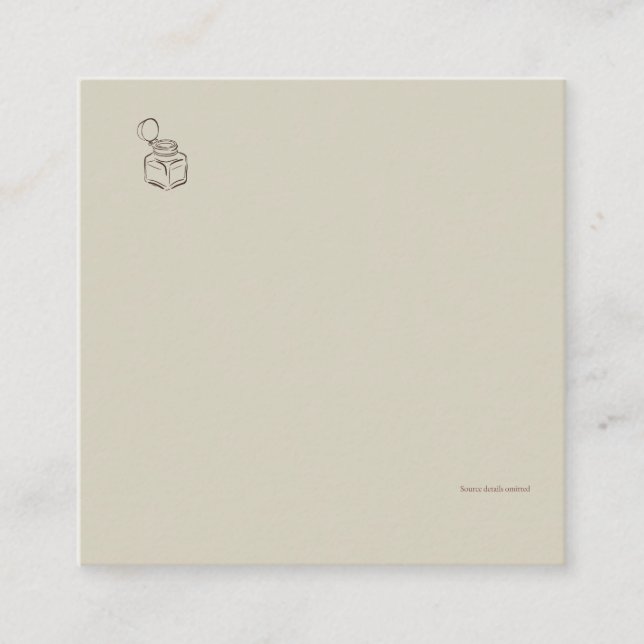 Ink Pot-Forgotten Archive- Minimalist  Begleitkarte (Vorderseite)