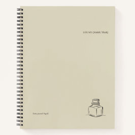 Ink Pot- Minimalist Book Lover Spiral Notebook Notizbuch