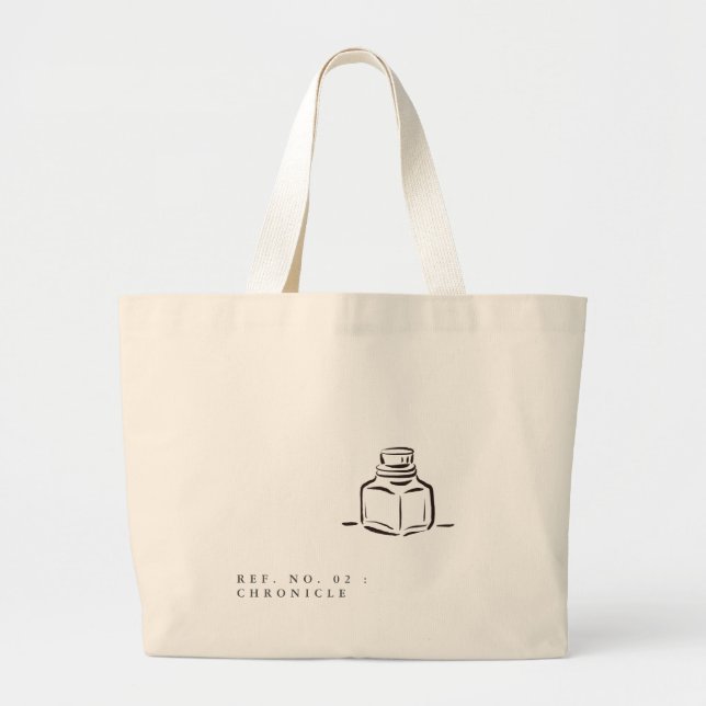 Ink Pot- Minimalist Book Lover- Tote Bag Jumbo Stoffbeutel (Vorne)
