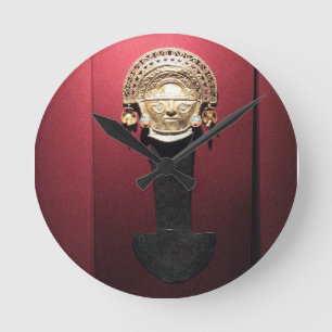 Inka Gold Zeremonialmesser (Tumi), Lima, Peru Runde Wanduhr