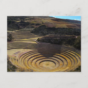 Inka Landwirtschaftliche Stätte in Moray, Peru Postkarte